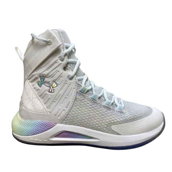 Under Armour Highlight Ace Women's Volleyball Shoes White Silver 3024042-100 NEW - Picture 1 of 6